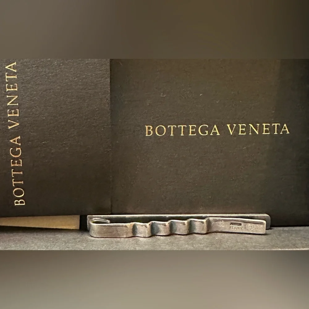 Bottega Veneta Silver Tie Clip